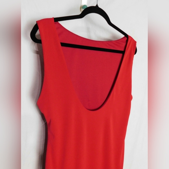 NWT Mollie Ruched Midi Dress Size XL in Red by WAYF - Picture 5 of 9